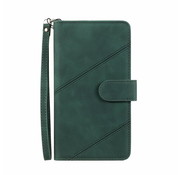 JVS Products iPhone 12 Mini hoesje - Bookcase - Koord - Pasjeshouder - Portemonnee - Kunstleer - Groen