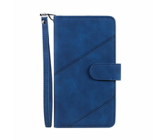 JVS Products iPhone 7 hoesje - Bookcase - Koord - Pasjeshouder - Portemonnee - Kunstleer - Blauw