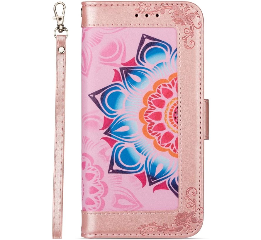 iPhone 11 Pro hoesje - Bookcase - Koord - Pasjeshouder - Portemonnee - Mandalapatroon - Kunstleer - Roze kopen