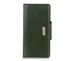 JVS Products iPhone 11 Pro Max hoesje - Bookcase - Pasjeshouder - Portemonnee - Kunstleer - Donkergroen