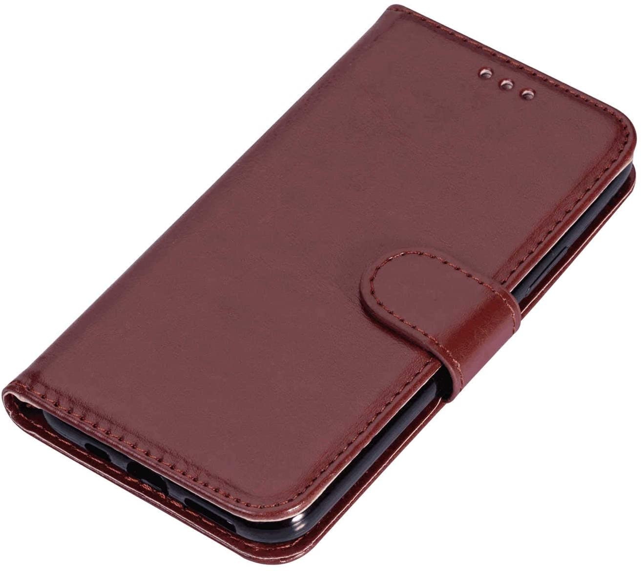 iPhone 12 Pro hoesje - Bookcase - Pasjeshouder - Portemonnee - Koord - Kunstleer - Donkerbruin afbeelding