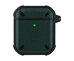 JVS Products Hoesje geschikt voor Airpods 1 en 2 - Softcase - Sleutelhanger - Cover - Siliconen - Donkergroen