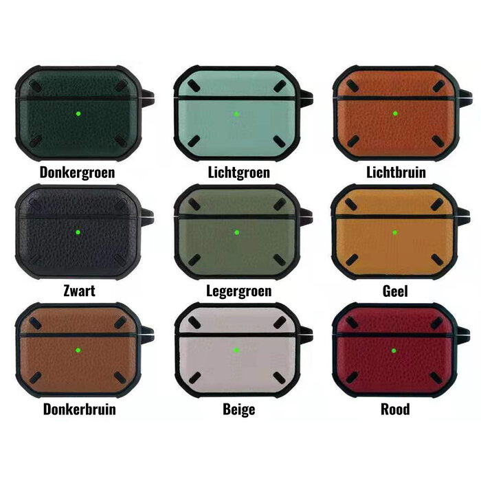 JVS Products Hoesje geschikt voor Airpods 1 en 2 - Softcase - Sleutelhanger - Cover - Siliconen - Donkergroen kopen