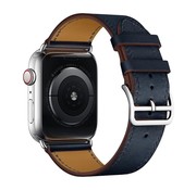 JVS Products Bandje geschikt voor Apple Watch 38/40 MM - Horloge bandje - Polsband - Kunstleer - Donkerblauw