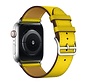 Apple Watch 38/40MM Leren Bandje - Kunstleer - Horloge Bandje - Polsband - Kunstleer - Geschikt voor Apple Watch 1 / 2 / 3 / 4 / 5 / 6 / SE - Geel kopen