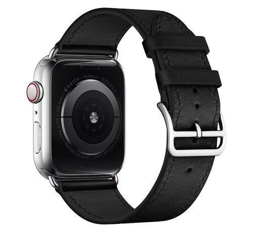 JVS Products Bandje geschikt voor Apple Watch 38/40 MM - Horloge bandje - Polsband - Kunstleer - Zwart kopen