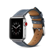 JVS Products Bandje geschikt voor Apple Watch 42/44MM - Horloge bandje - Polsband - Kunstleer - Blauw