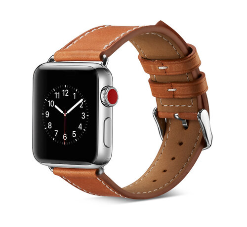 JVS Products Bandje geschikt voor Apple Watch 38/40MM - Horloge bandje - Polsband - Kunstleer - Bruin kopen