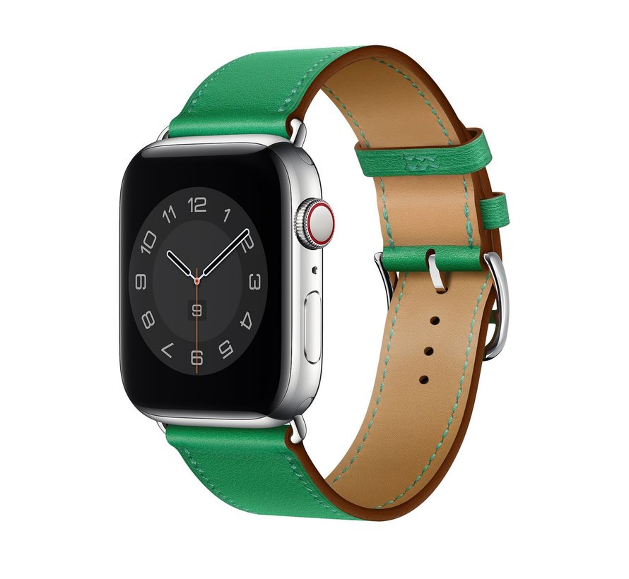 Bandje geschikt voor Apple Watch 38/40MM - Horlogebandje - Polsband - Kunstleer - Groen kopen