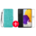 Samsung Galaxy A72 Hoesje - Kunstleer - Portemonnee - Book Case - Wallet - Samsung Galaxy A72 - Turquoise + Gratis Screenprotector