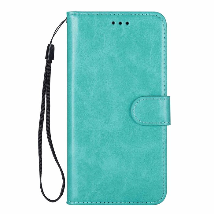 JVS Products iPhone 12 Mini Hoesje - Kunstleer - Portemonnee - Book Case - Wallet - Apple iPhone 12 Mini - Turquoise + Gratis Screenprotector