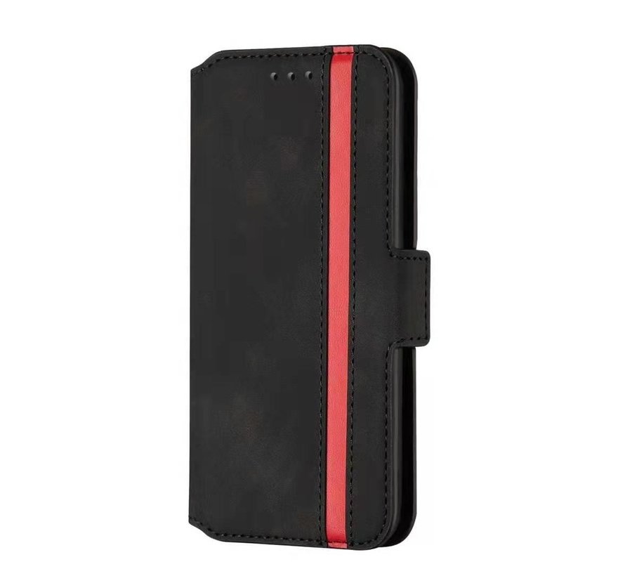 iPhone 12 hoesje - Bookcase - Pasjeshouder - Portemonnee - Kunstleer - Zwart kopen