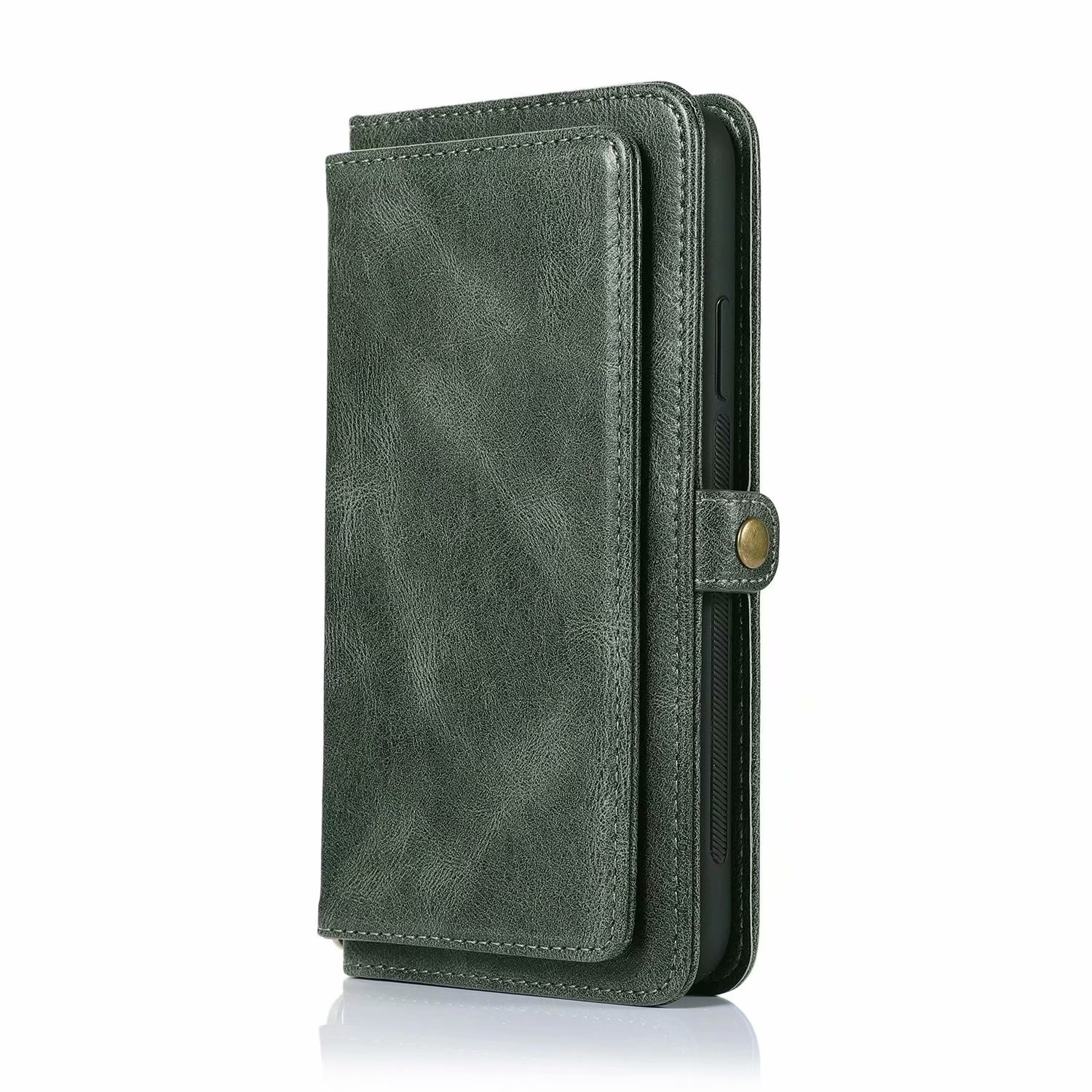 iPhone 12 Pro Max hoesje - Bookcase - Afneembaar 2 in 1 - Backcover - Pasjeshouder - Portemonnee - Kunstleer - Groen afbeelding