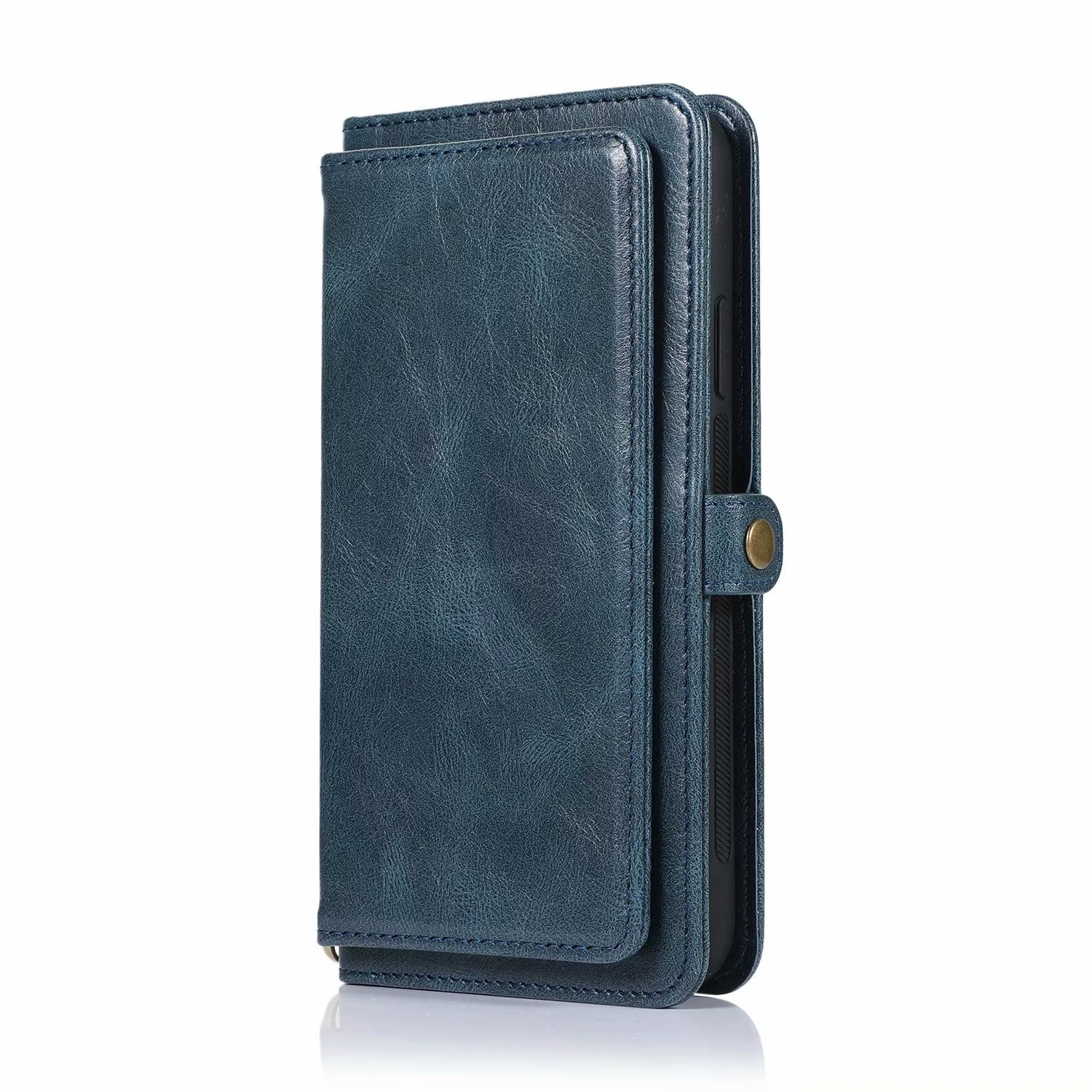 JVS Products iPhone 12 hoesje - Bookcase - Afneembaar 2 in 1 - Backcover - Pasjeshouder - Portemonnee - Kunstleer - Blauw