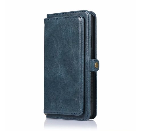 JVS Products iPhone XS Max hoesje - Bookcase - Afneembaar 2 in 1 - Backcover - Pasjeshouder - Portemonnee - Kunstleer - Blauw kopen