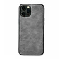 iPhone 12 Pro hoesje - Backcover - Kunstleer - Siliconen - Grijs kopen