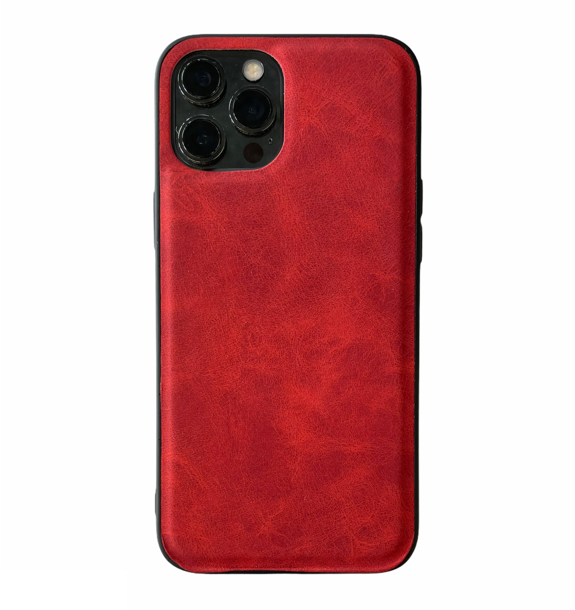 iPhone 11 Pro Max hoesje - Backcover - Kunstleer - TPU - Rood afbeelding