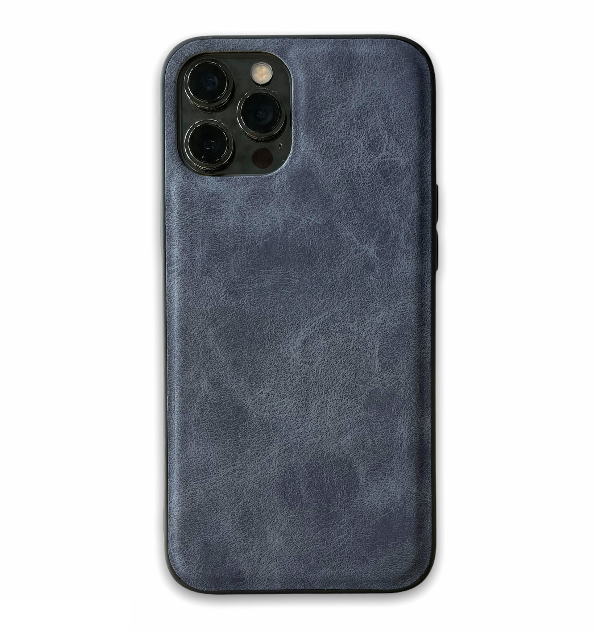iPhone XS Max hoesje - Backcover - Kunstleer - TPU - Blauw afbeelding