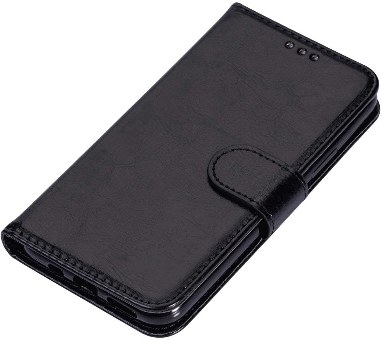 iPhone 12 Pro hoesje - Bookcase - Pasjeshouder - Portemonnee - Koord - Kunstleer - Zwart afbeelding
