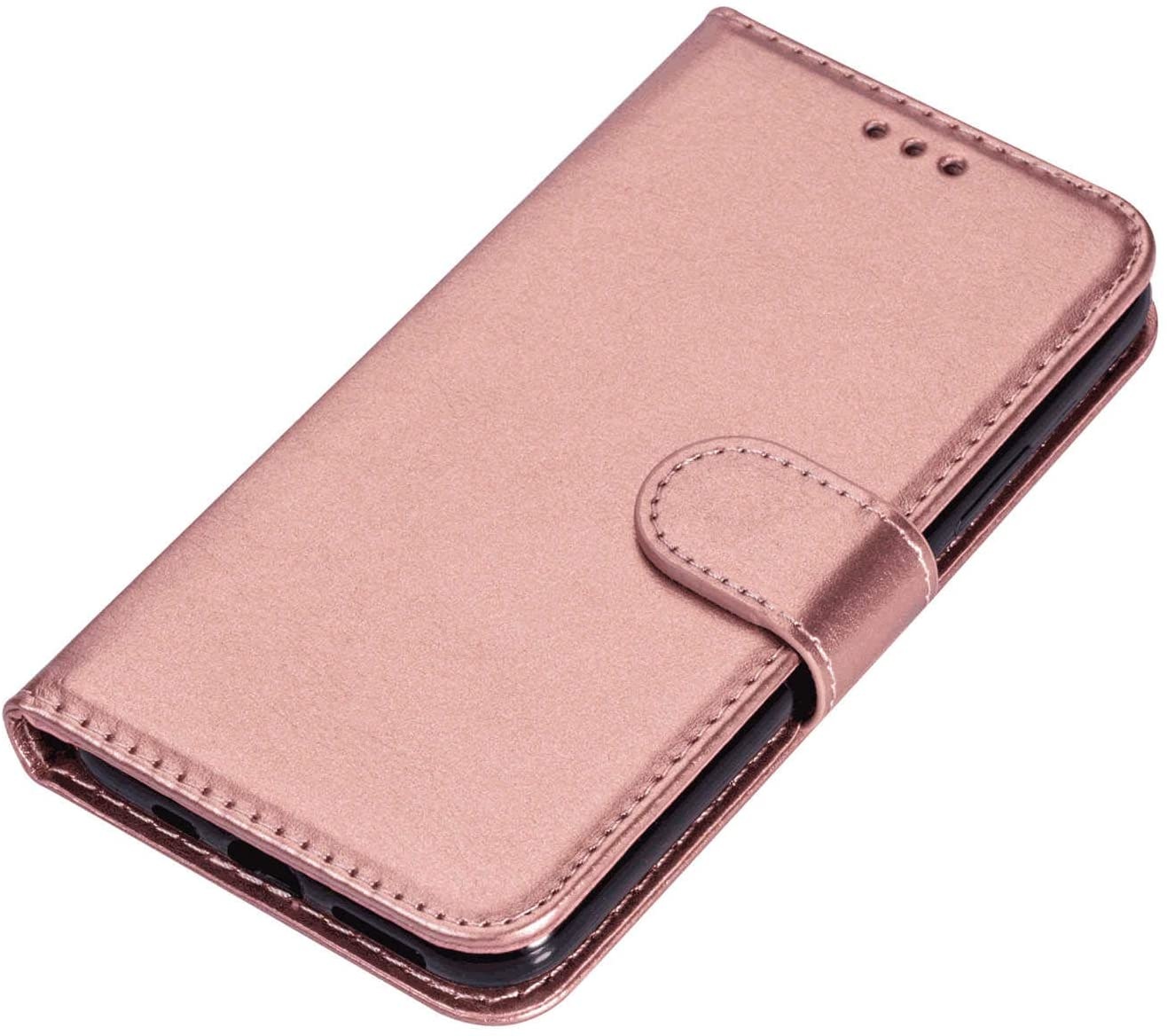 iPhone 12 Pro Max hoesje - Bookcase - Pasjeshouder - Portemonnee - Koord - Kunstleer - Roze afbeelding