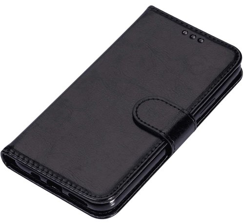 JVS Products iPhone 12 Pro Max hoesje - Bookcase - Pasjeshouder - Portemonnee - Koord - Kunstleer - Zwart kopen