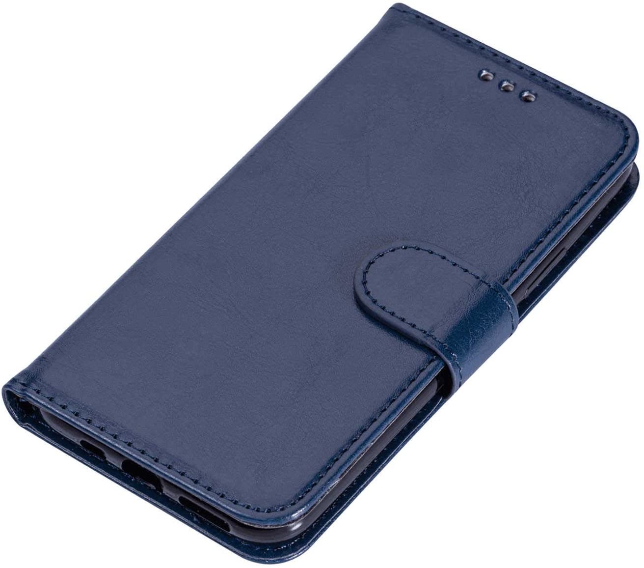 iPhone 12 Pro hoesje - Bookcase - Pasjeshouder - Portemonnee - Koord - Kunstleer - Blauw afbeelding