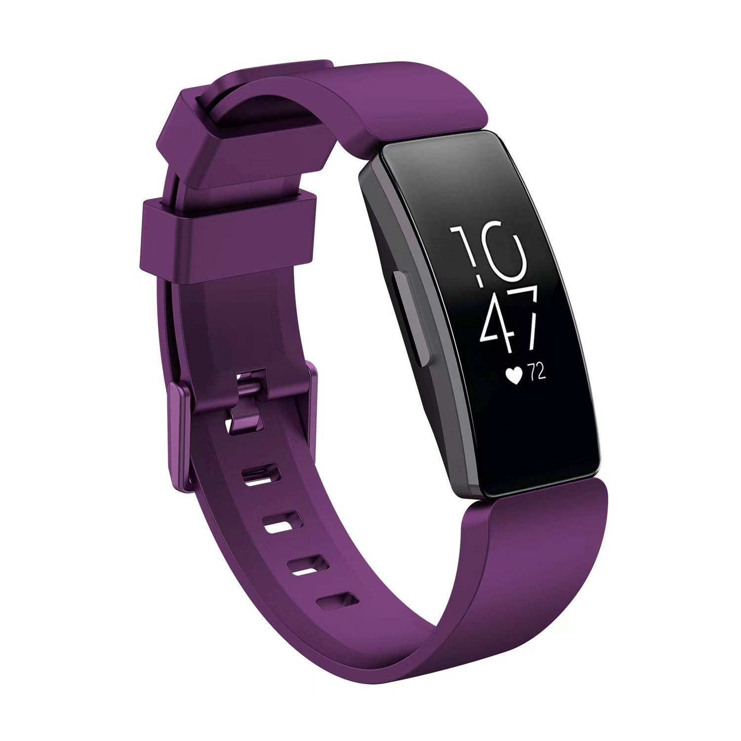 Bandje geschikt voor Fitbit Inspire HR - Maat L - Bandje - Horlogebandje - Siliconen - Paars afbeelding
