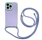 iPhone 13 Pro hoesje - Backcover - Koord - Extra valbescherming - Siliconen - Paars kopen