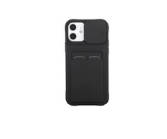 JVS Products iPhone 7 hoesje - Backcover - Pasjeshouder - Portemonnee - Camerabescherming - TPU - Zwart
