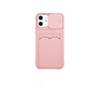 iPhone SE 2020 Back Cover Hoesje met Camera Bescherming -Pasjeshouder - TPU - Apple iPhone SE 2020 - Roze kopen