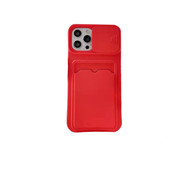 JVS Products iPhone 13 Mini hoesje - Backcover - Pasjeshouder - Portemonnee - Camerabescherming - TPU - Rood