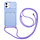 iPhone 7 hoesje - Backcover - Koord - Pasjeshouder - Portemonnee - Siliconen - Paars
