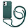 iPhone 11 Pro Max hoesje - Backcover - Koord - Pasjeshouder - Portemonnee - TPU - Donkergroen
