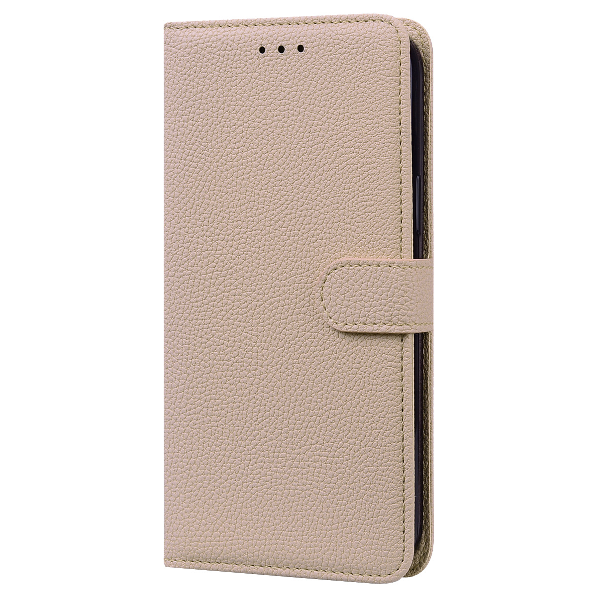 iPhone 11 Pro Max Book case Hoesje met Camera Bescherming - Kunstleer - Pasjeshouder - Koord - Apple iPhone 11 Pro Max - Beige