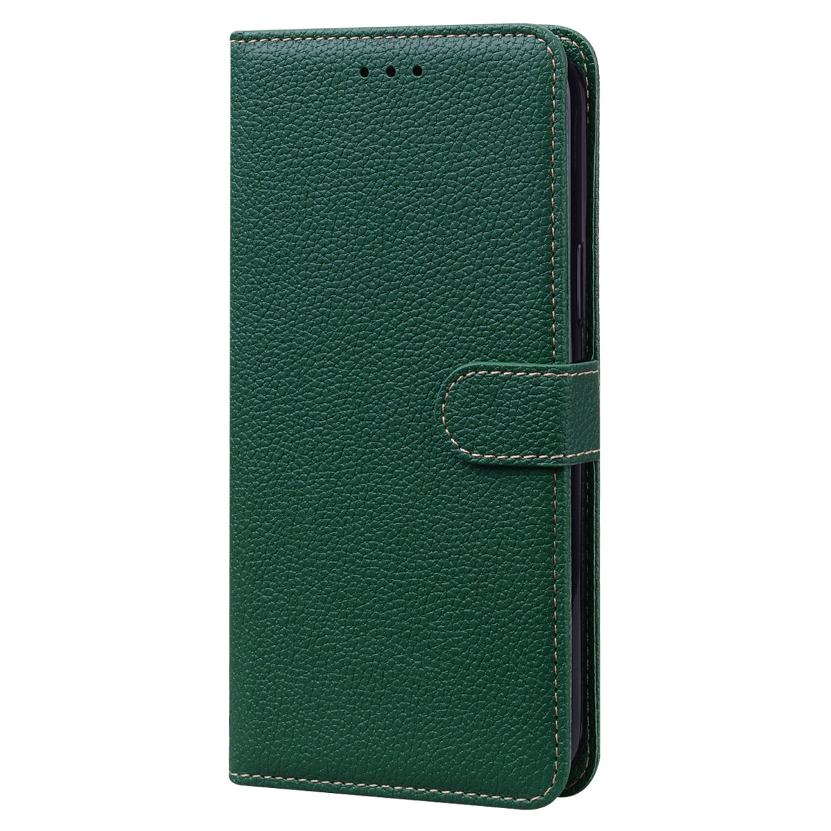 iPhone 11 Pro Max Book case Hoesje met Camera Bescherming - Kunstleer - Pasjeshouder - Koord - Apple iPhone 11 Pro Max - Groen