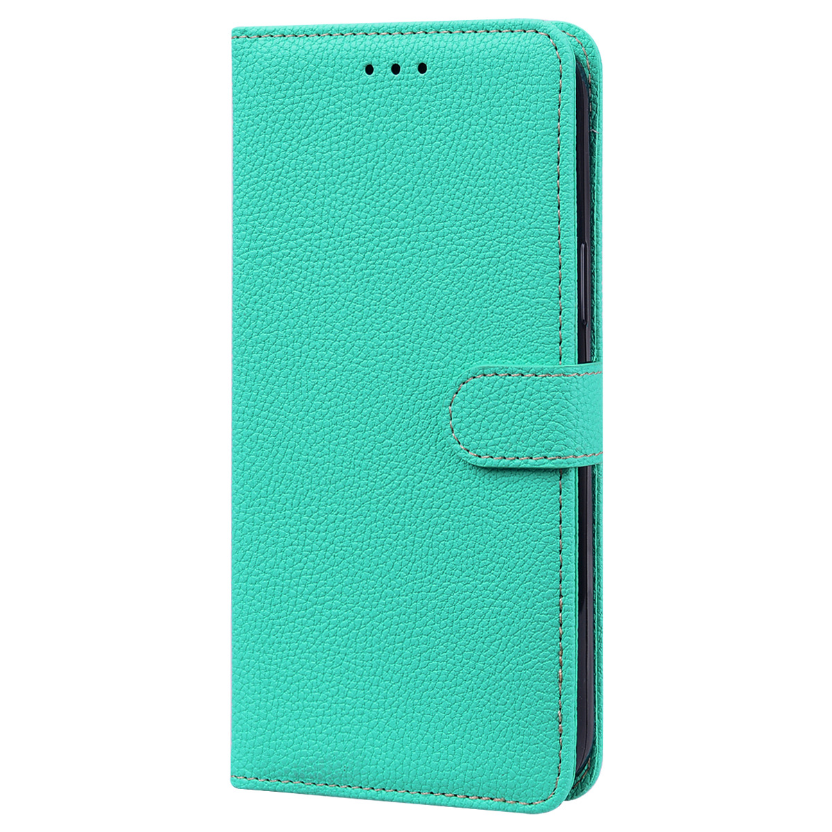 iPhone 13 Book case Hoesje met Camera Bescherming - Kunstleer - Pasjeshouder - Koord - Apple iPhone 13 - Turquoise