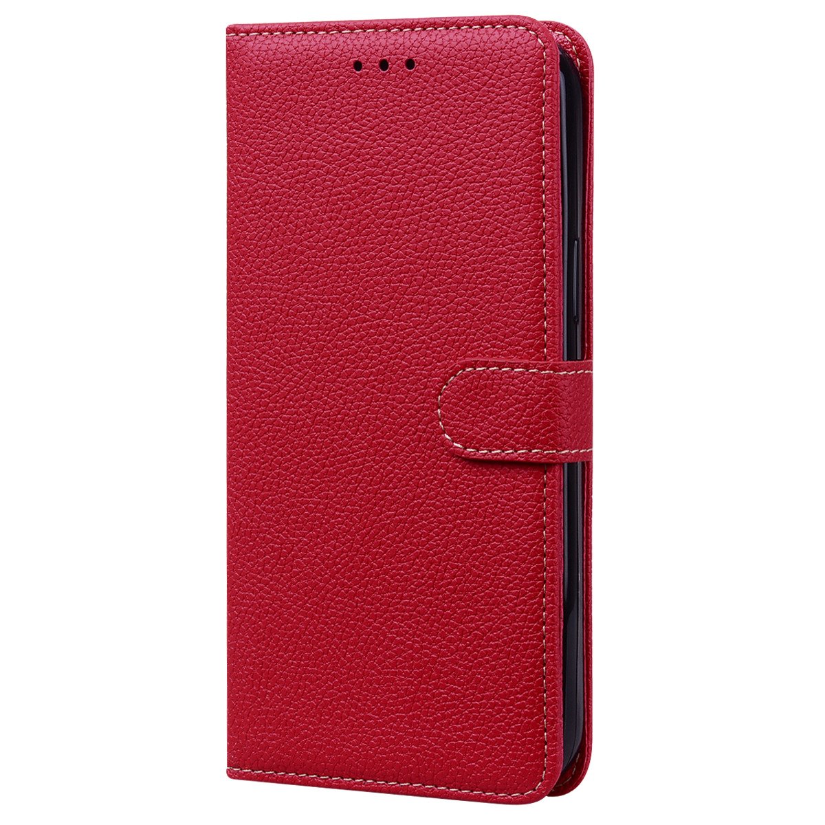 Samsung Galaxy S10 Plus Book case Hoesje met Camera Bescherming - Kunstleer - Pasjeshouder - Koord - Samsung Galaxy S10 Plus - Rood