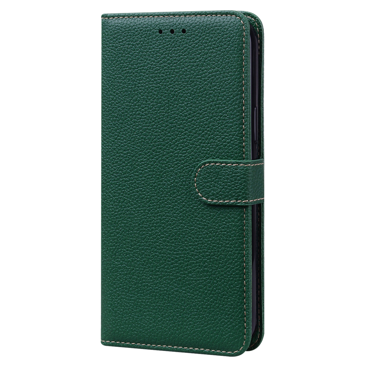 Samsung Galaxy A51 Book case Hoesje met Camera Bescherming - Kunstleer - Pasjeshouder - Koord -  Samsung Galaxy A51 – Groen
