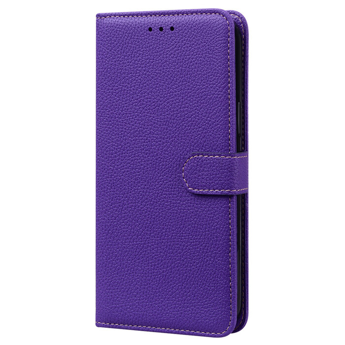 JVS Products Samsung Galaxy A22 4G hoesje - Bookcase - Koord - Pasjeshouder - Portemonnee - Camerabescherming - Kunstleer - Paars