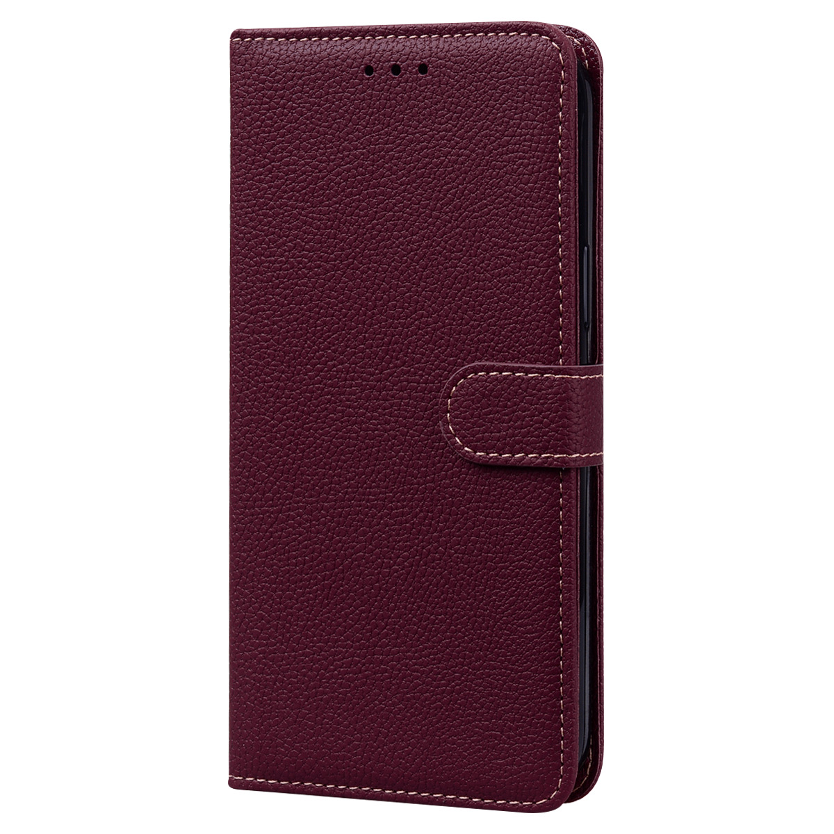 Samsung Galaxy A52 Book case Hoesje met Camera Bescherming - Kunstleer - Pasjeshouder - Koord -  Samsung Galaxy A52 – Bordeaux