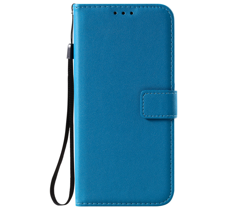 iPhone 7 Book Case Hoesje met Camera Bescherming - Kunstleer - Solide Kleur - Apple iPhone 7 - Blauw kopen
