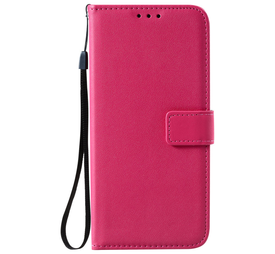 iPhone 11 Pro Max Book Case Hoesje met Camera Bescherming - Kunstleer - Solide Kleur - Apple iPhone 11 Pro Max - Roze kopen