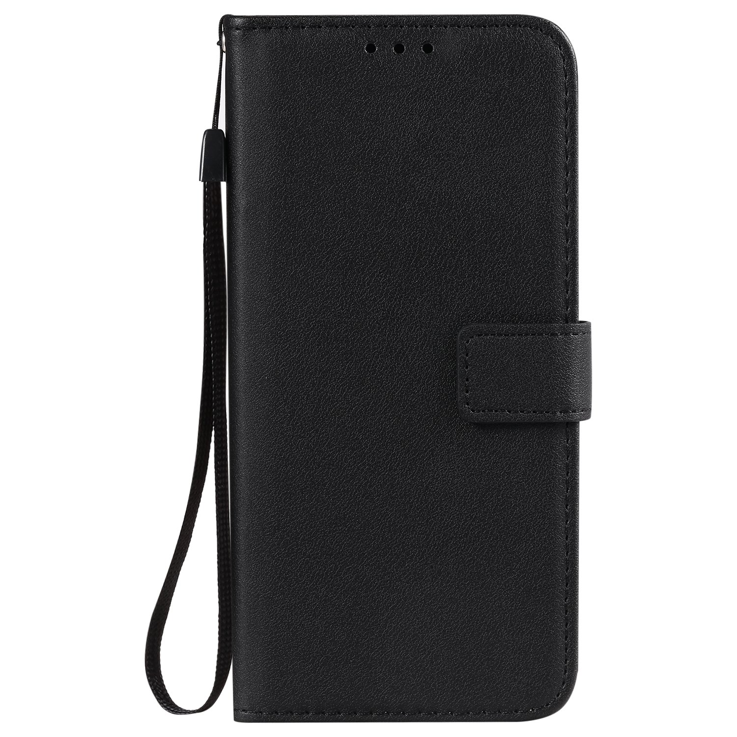 iPhone 12 hoesje - Bookcase - Pasjeshouder - Portemonnee - Camerabescherming - Kunstleer - Zwart