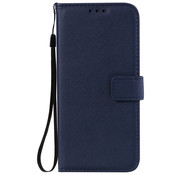 JVS Products iPhone 13 Book Case Hoesje met Camera Bescherming - Kunstleer - Solide Kleur - Apple iPhone 13 - Donkerblauw