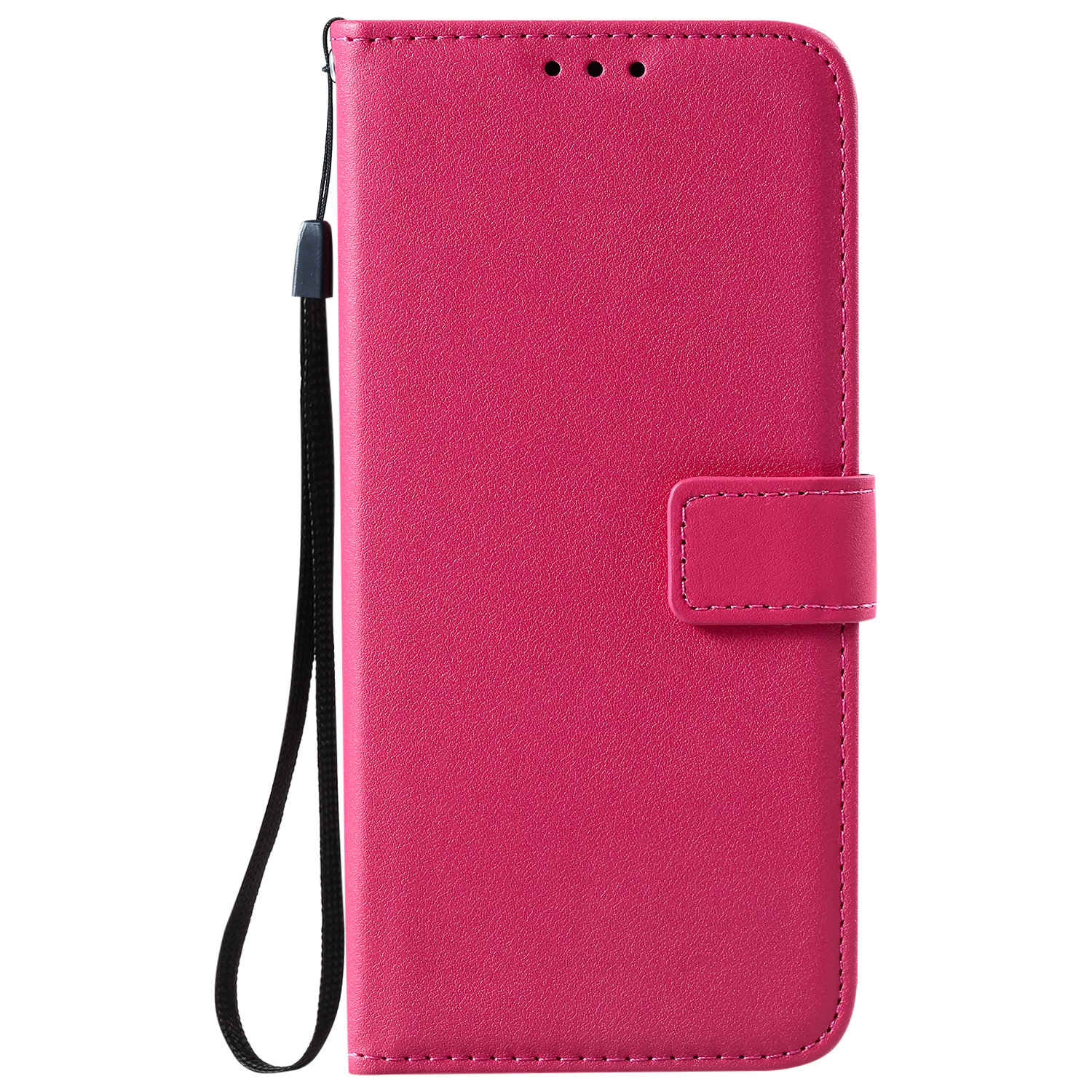 iPhone 13 Pro Max Book Case Hoesje met Camera Bescherming - Kunstleer - Solide Kleur - Apple iPhone 13 Pro Max - Roze