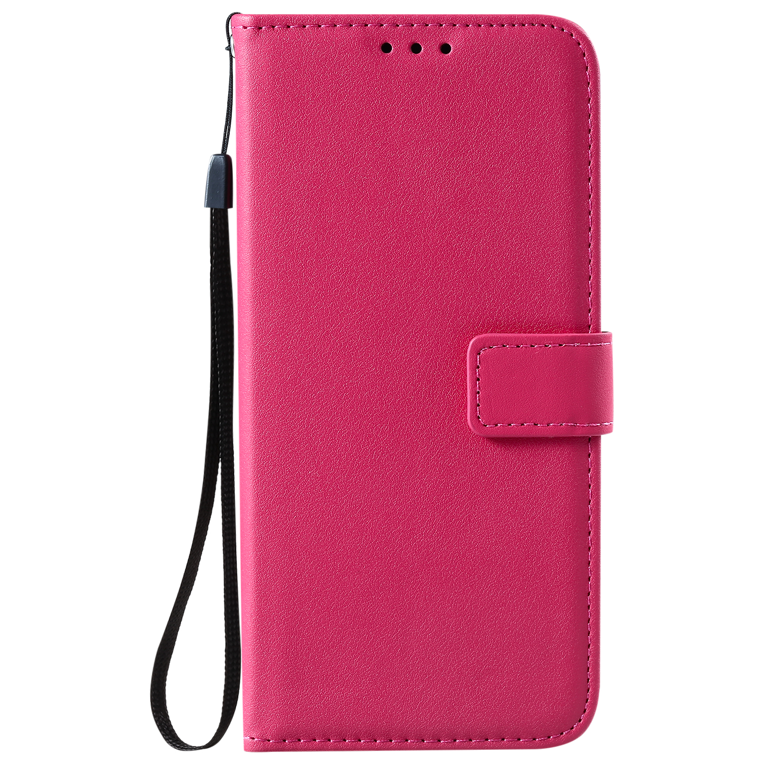 Samsung Galaxy A12 Book Case Hoesje met Camera Bescherming - Kunstleer - Solide Kleur -  Samsung Galaxy A12 - Rood
