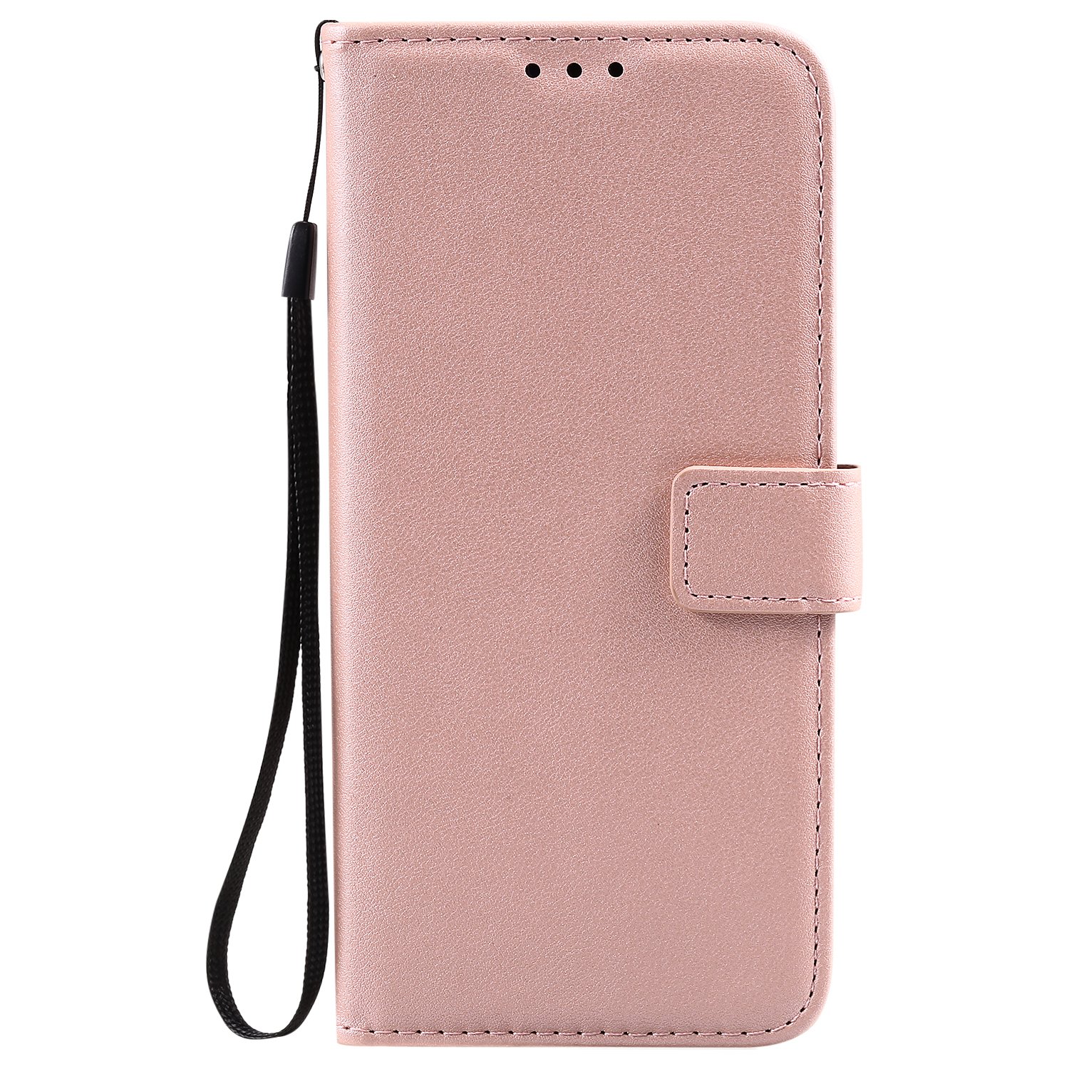 Samsung Galaxy S21 Ultra Book Case Hoesje met Camera Bescherming - Kunstleer - Solide Kleur -  Samsung Galaxy S21 Ultra - Rose Goud