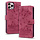iPhone 8 hoesje - Bookcase - Koord - Pasjeshouder - Portemonnee - Camerabescherming - Bloemenpatroon - Kunstleer - Bordeaux Rood