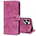 Samsung Galaxy S22 hoesje - Bookcase - Koord - Pasjeshouder - Portemonnee - Camerabescherming - Bloemenpatroon - Kunstleer - Roze