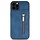 iPhone 7 hoesje - Backcover - Pasjeshouder - Portemonnee - Rits - Kunstleer - Blauw